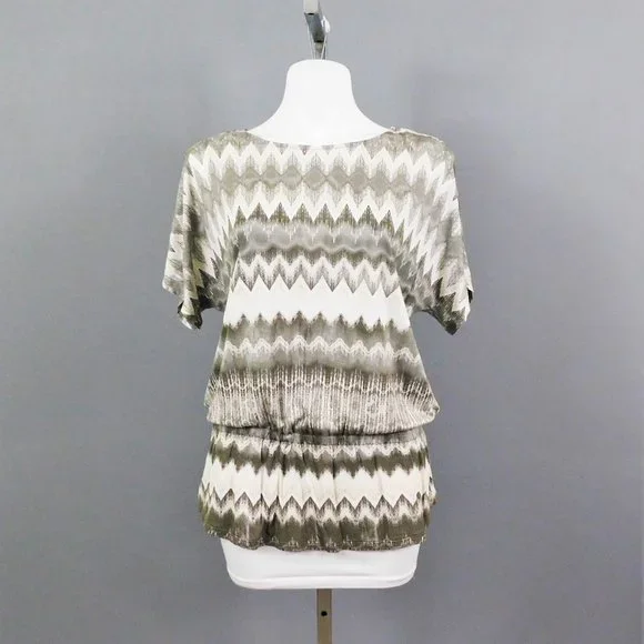 Chico's Women Shirt Gray White 0 Small - Picture 1 of 5